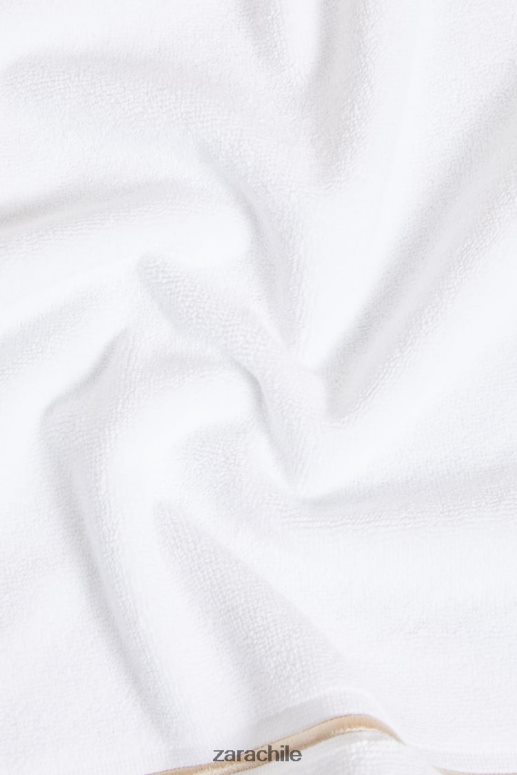 accesorios cl Zara unisexo alfombra de baño con borde festoneado beige JJ06N41729