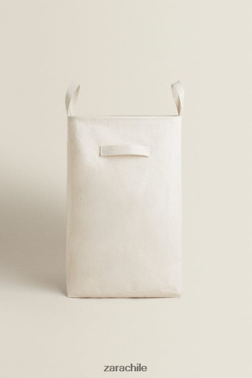 accesorios cl Zara unisexo cesto de ropa plegable beige claro JJ06N41711
