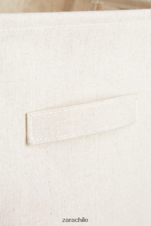 accesorios cl Zara unisexo cesto de ropa plegable beige claro JJ06N41711