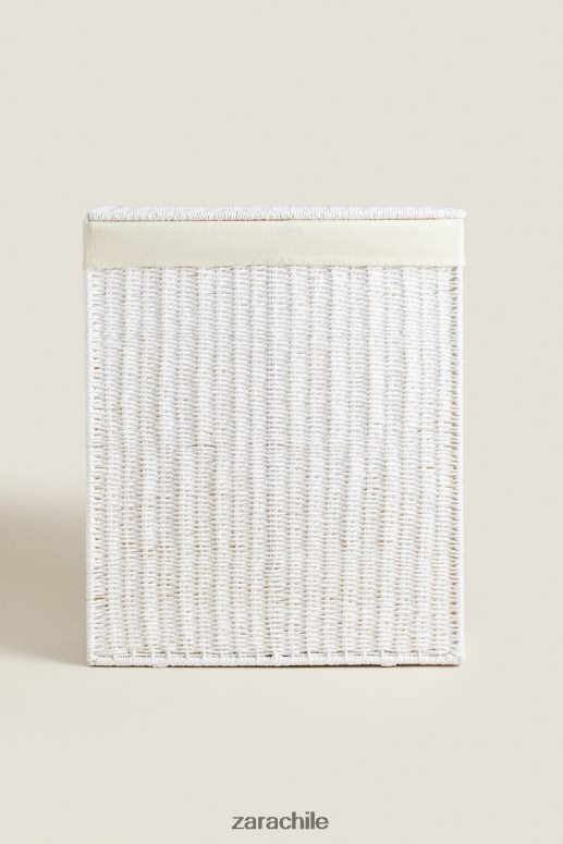 accesorios cl Zara unisexo cesto para la ropa sucia con dos compartimentos blanco JJ06N41745