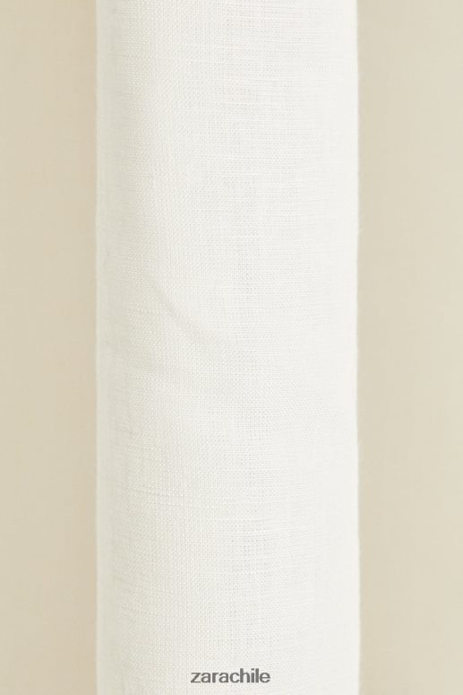 accesorios cl Zara unisexo cortina de ducha de lino ostra blanca JJ06N41702