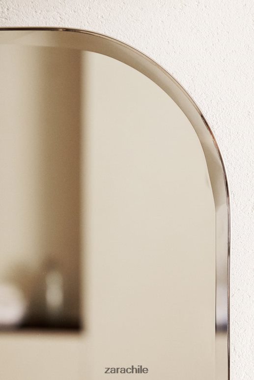 accesorios cl Zara unisexo espejo con marco redondo plata mate JJ06N41700