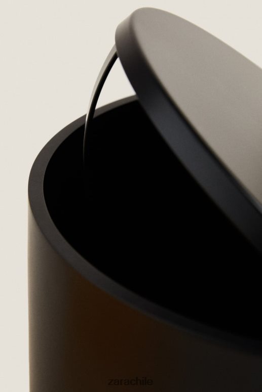 accesorios cl Zara unisexo papelera grande de resina negro JJ06N41719
