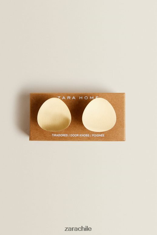 accesorios cl Zara unisexo pomo de puerta de latón (paquete de 2) dorado JJ06N41744