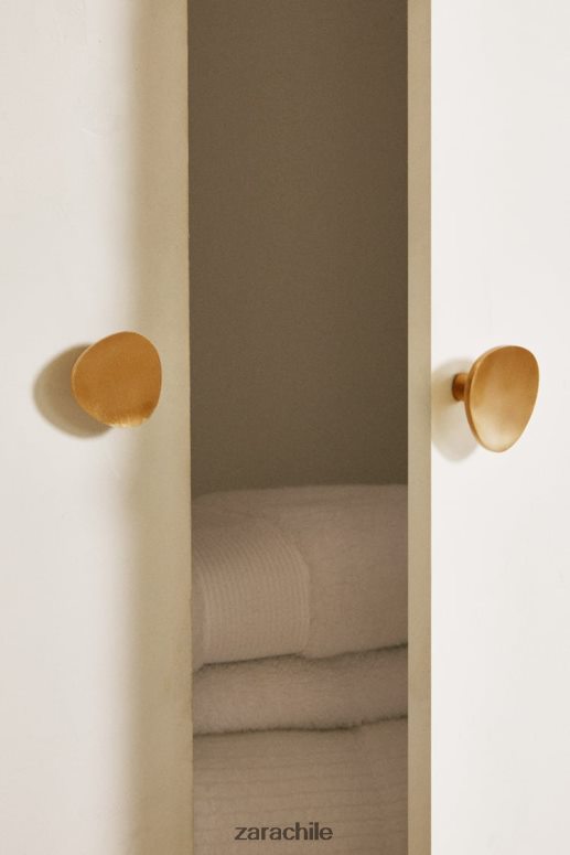 accesorios cl Zara unisexo pomo de puerta de latón (paquete de 2) dorado JJ06N41744