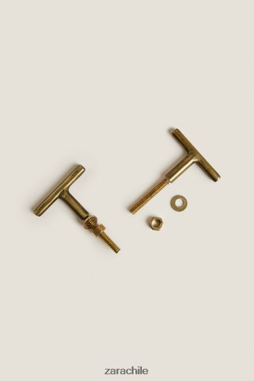 accesorios cl Zara unisexo pomo de puerta dorado (paquete de 2) dorado JJ06N41742