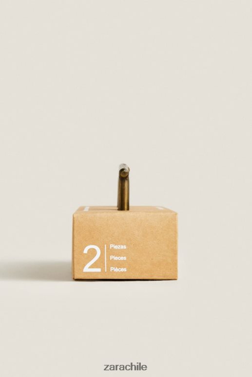 accesorios cl Zara unisexo pomo de puerta dorado (paquete de 2) dorado JJ06N41742