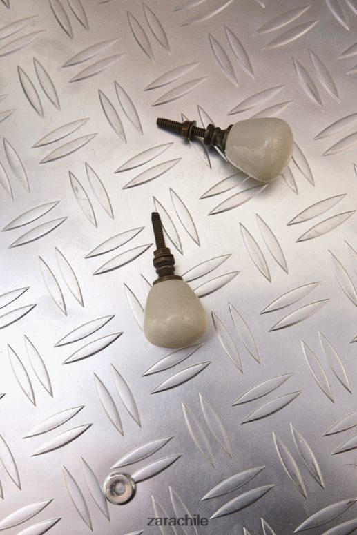 accesorios cl Zara unisexo pomo de puerta redondo (paquete de 2) crudo JJ06N41716