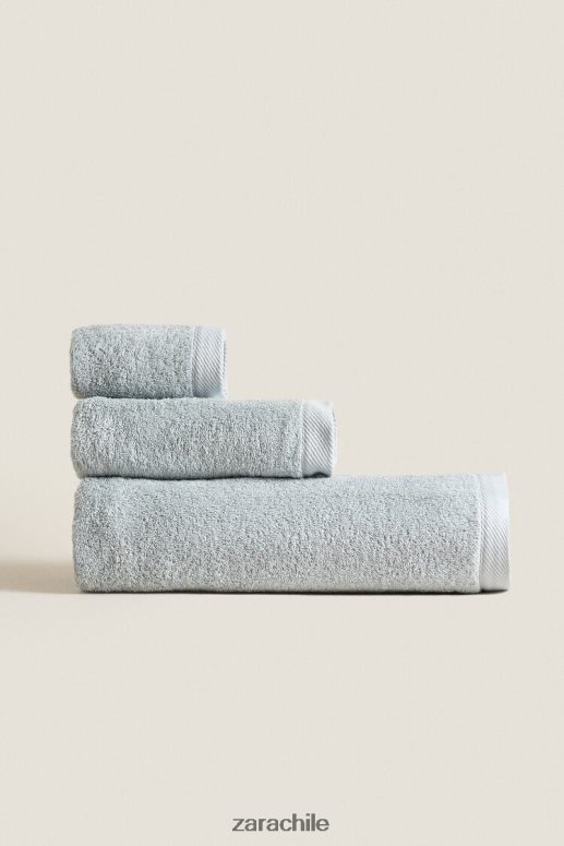 accesorios cl Zara unisexo toalla de algodon gris azulado JJ06N41738