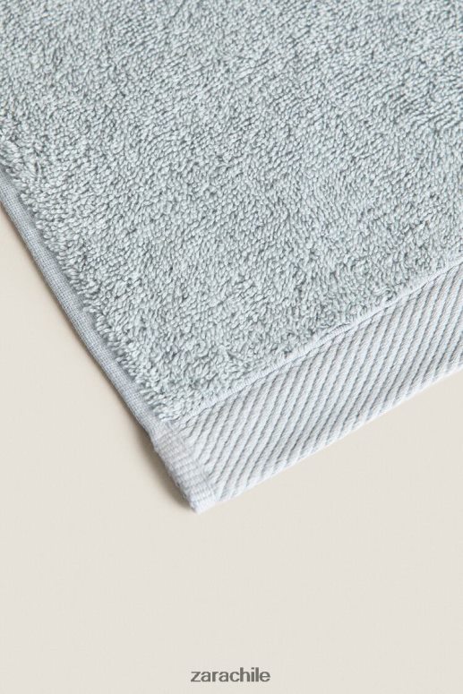 accesorios cl Zara unisexo toalla de algodon gris azulado JJ06N41738