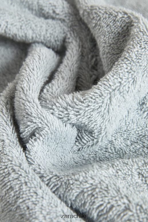 accesorios cl Zara unisexo toalla de algodon gris azulado JJ06N41738