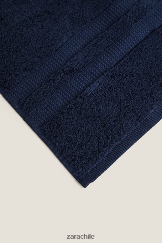 accesorios cl Zara unisexo toalla extra suave con doble borde Azul marino JJ06N41752