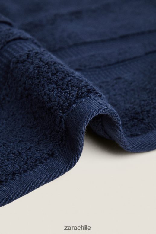 accesorios cl Zara unisexo toalla extra suave con doble borde Azul marino JJ06N41752