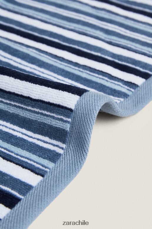 accesorios cl Zara unisexo toalla rayas multicolores gris/azul JJ06N41748