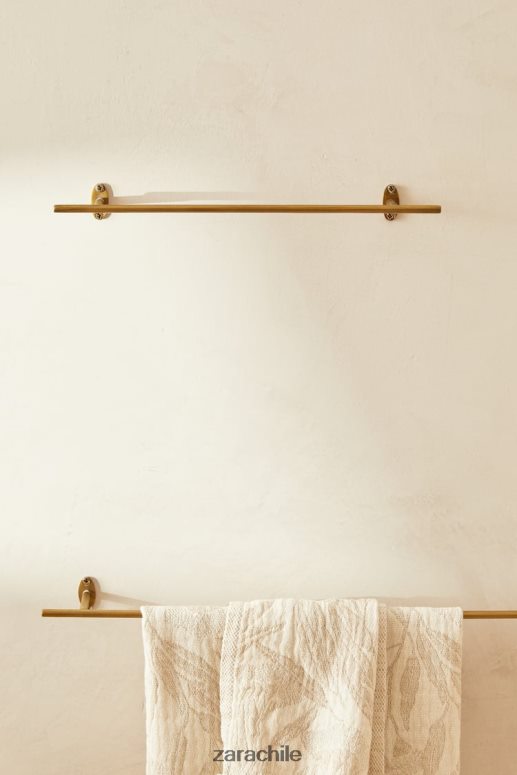accesorios cl Zara unisexo toallero de acero color dorado dorado JJ06N41741