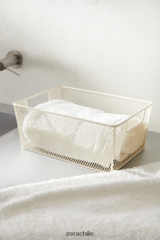 accesorios cl Zara unisexo cesta lacada blanco JJ06N41697