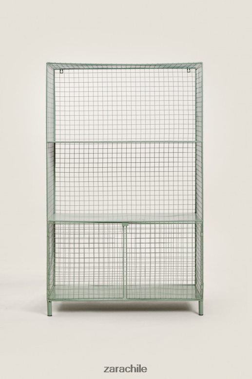 accesorios cl Zara unisexo librero metalico con puertas verde JJ06N41592