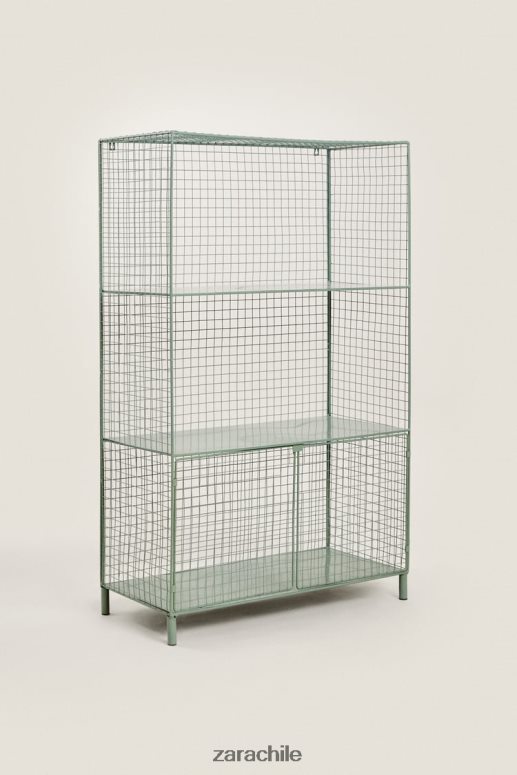 accesorios cl Zara unisexo librero metalico con puertas verde JJ06N41592