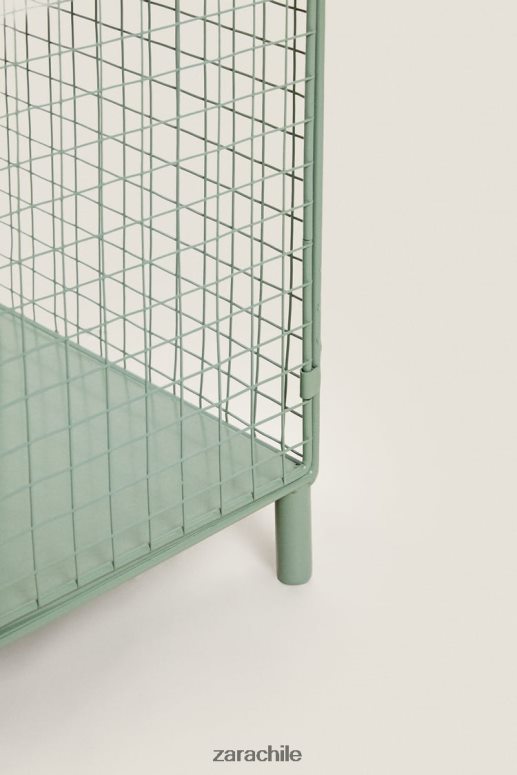 accesorios cl Zara unisexo librero metalico con puertas verde JJ06N41592