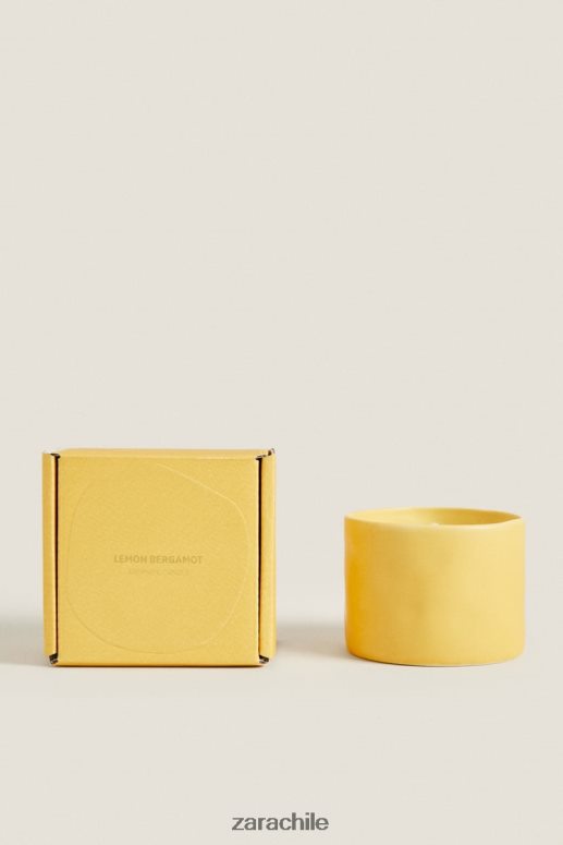 accesorios cl Zara unisexo (150 g) vela perfumada de limón y bergamota blanco JJ06N41755