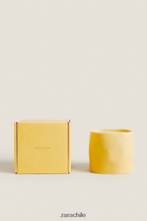 accesorios cl Zara unisexo (430 g) vela perfumada de limón y bergamota blanco JJ06N41756