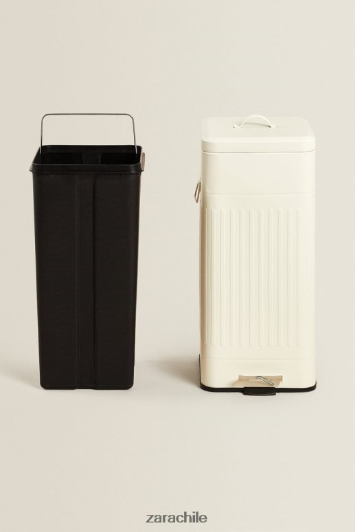 accesorios cl Zara unisexo bote de basura de cocina crema JJ06N41775