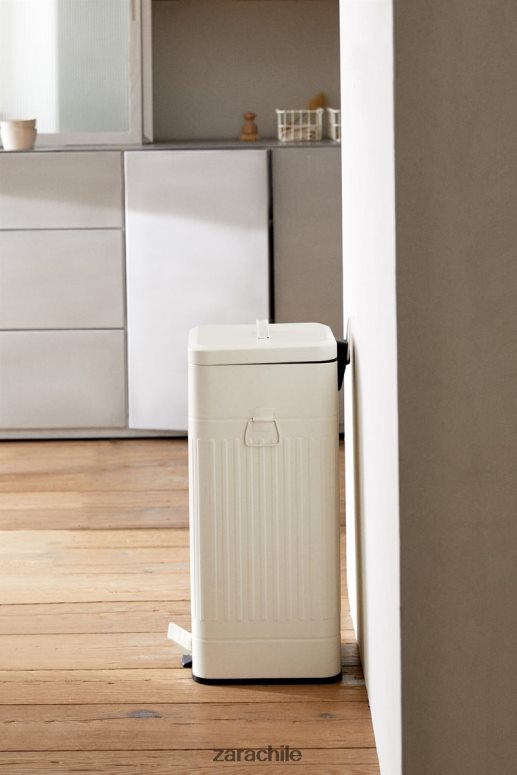accesorios cl Zara unisexo bote de basura de cocina crema JJ06N41775