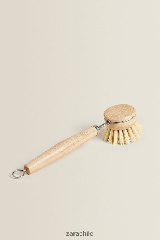 accesorios cl Zara unisexo cepillo de vajilla de madera beige claro JJ06N41789