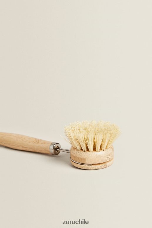accesorios cl Zara unisexo cepillo de vajilla de madera beige claro JJ06N41789