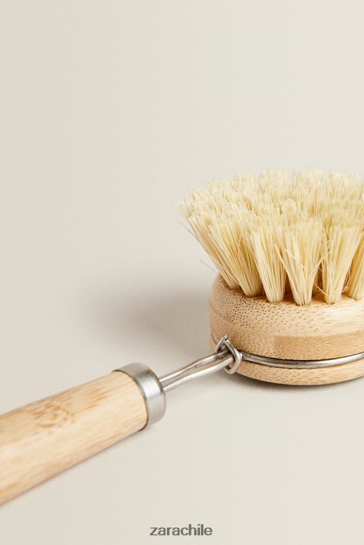 accesorios cl Zara unisexo cepillo de vajilla de madera beige claro JJ06N41789