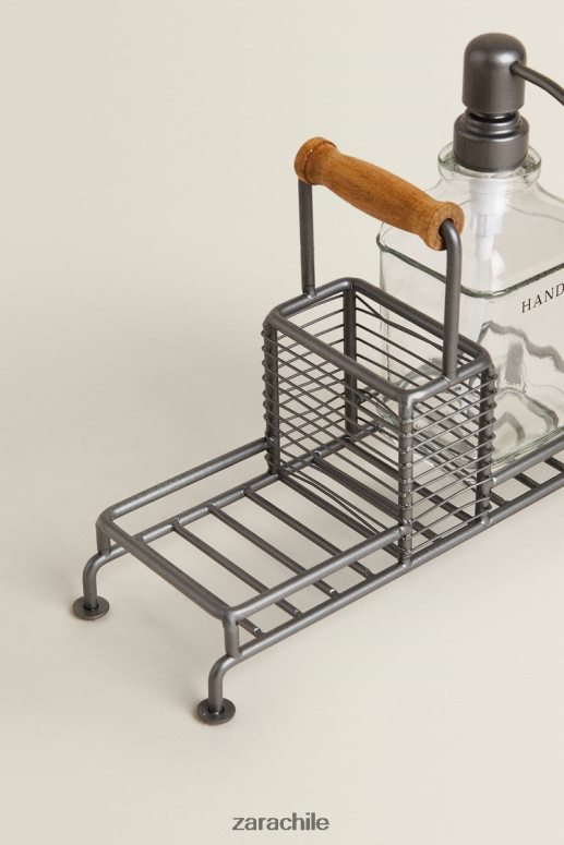 accesorios cl Zara unisexo dispensador doble con soporte acero JJ06N41785