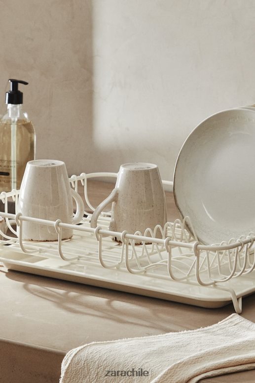 accesorios cl Zara unisexo escurridor con bandeja crema JJ06N41782