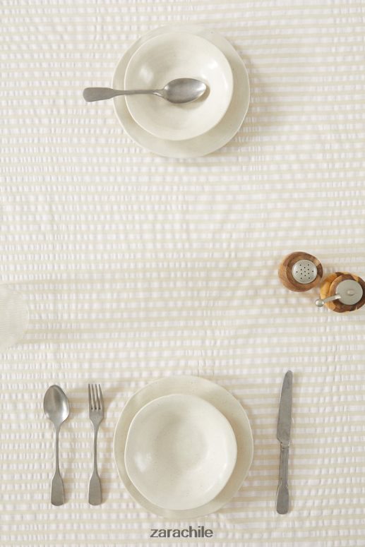 accesorios cl Zara unisexo mantel a rayas crudo JJ06N41670