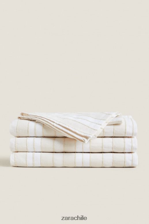 accesorios cl Zara unisexo mantel a rayas de hilo teñido crudo JJ06N41672