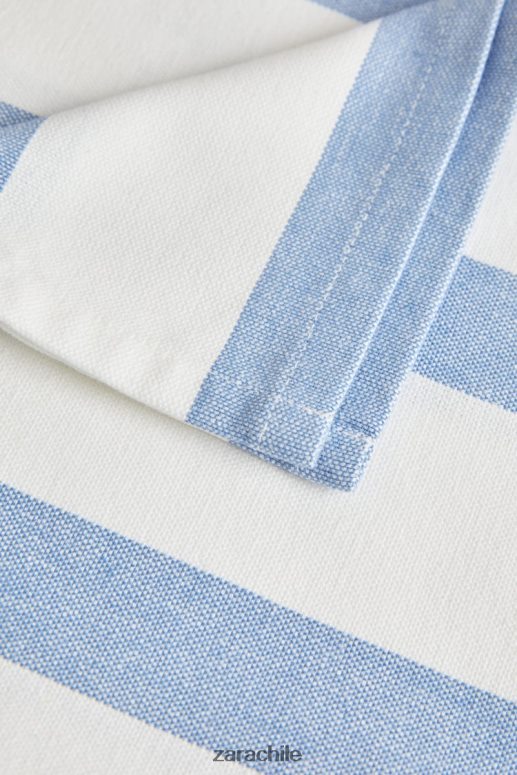accesorios cl Zara unisexo servilletas de tela a rayas (juego de 2) azul JJ06N41667