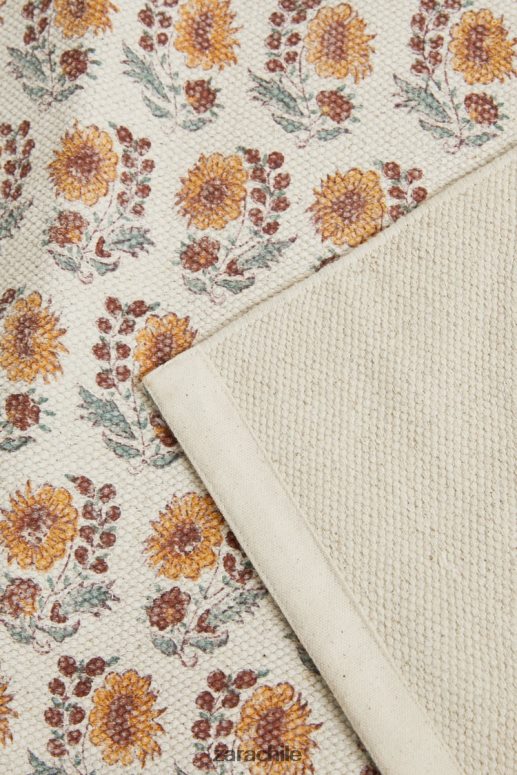 accesorios cl Zara unisexo alfombra con estampado de bloques durazno JJ06N41639