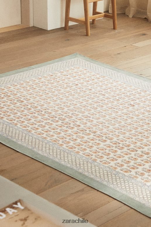 accesorios cl Zara unisexo alfombra con estampado de bloques durazno JJ06N41639