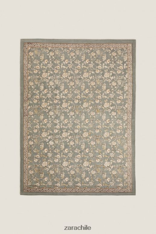 accesorios cl Zara unisexo alfombra con estampado floral multicolor JJ06N41641