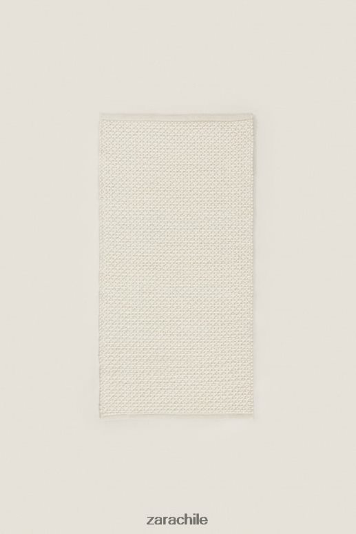 accesorios cl Zara unisexo alfombra de lana ostra blanca JJ06N41654