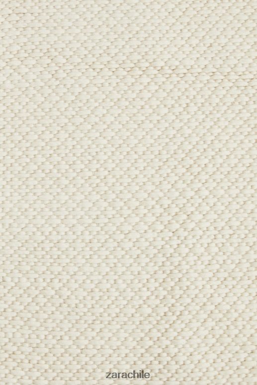 accesorios cl Zara unisexo alfombra de lana ostra blanca JJ06N41654