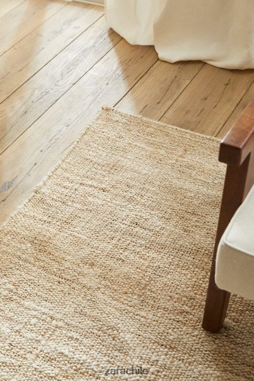 accesorios cl Zara unisexo alfombra de yute. beige claro JJ06N41647