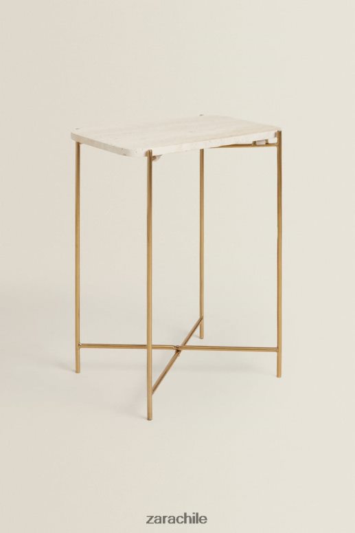 accesorios cl Zara unisexo mesa auxiliar de mármol crema JJ06N41632