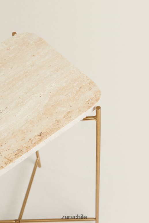 accesorios cl Zara unisexo mesa auxiliar de mármol crema JJ06N41632