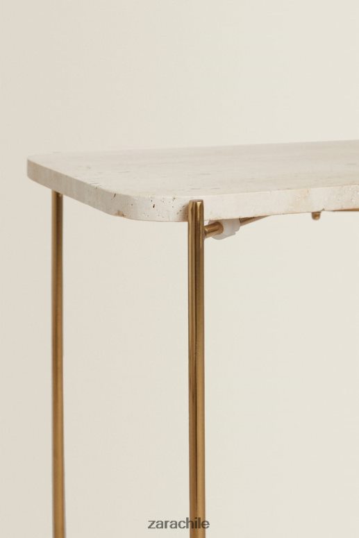 accesorios cl Zara unisexo mesa auxiliar de mármol crema JJ06N41632
