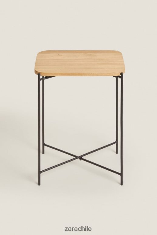 accesorios cl Zara unisexo mesa auxiliar de roble negro JJ06N41631