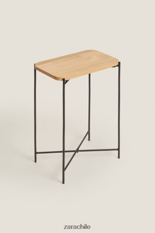 accesorios cl Zara unisexo mesa auxiliar de roble negro JJ06N41631