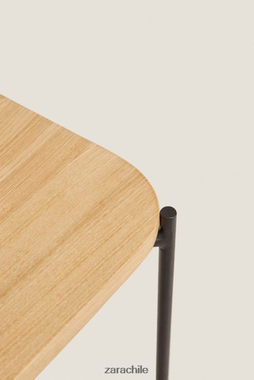 accesorios cl Zara unisexo mesa auxiliar de roble negro JJ06N41631