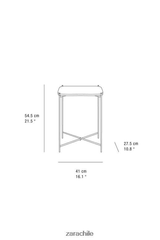 accesorios cl Zara unisexo mesa auxiliar de roble negro JJ06N41631