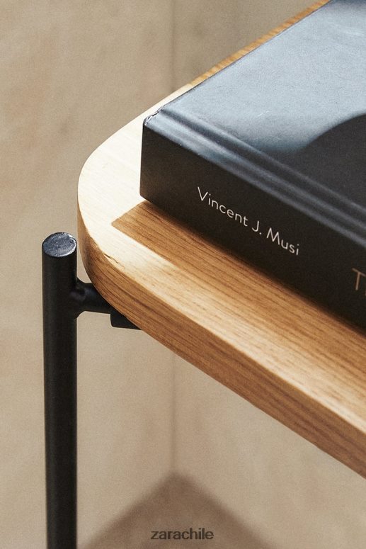 accesorios cl Zara unisexo mesa auxiliar de roble negro JJ06N41631