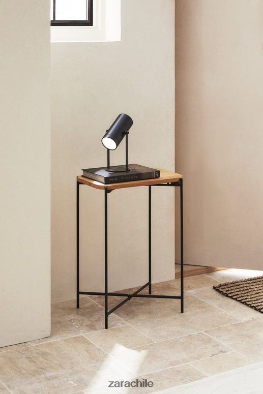 accesorios cl Zara unisexo mesa auxiliar de roble negro JJ06N41631